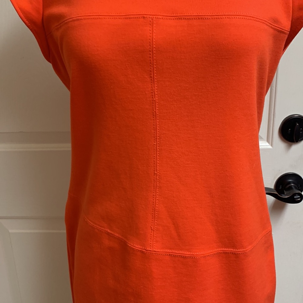 Banana Republic Size 10 Orange Dress. 72% Polyester, 23% Rayon, 5% Spand… - Picture 3 of 9